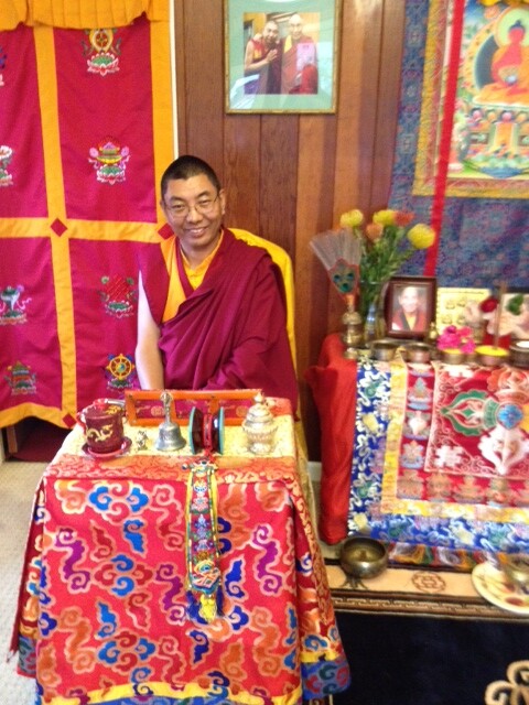 Rinpoche in his first dedicated Dharma center on 623 Lighthouse Avenue--a very small space, but it was a great start!
